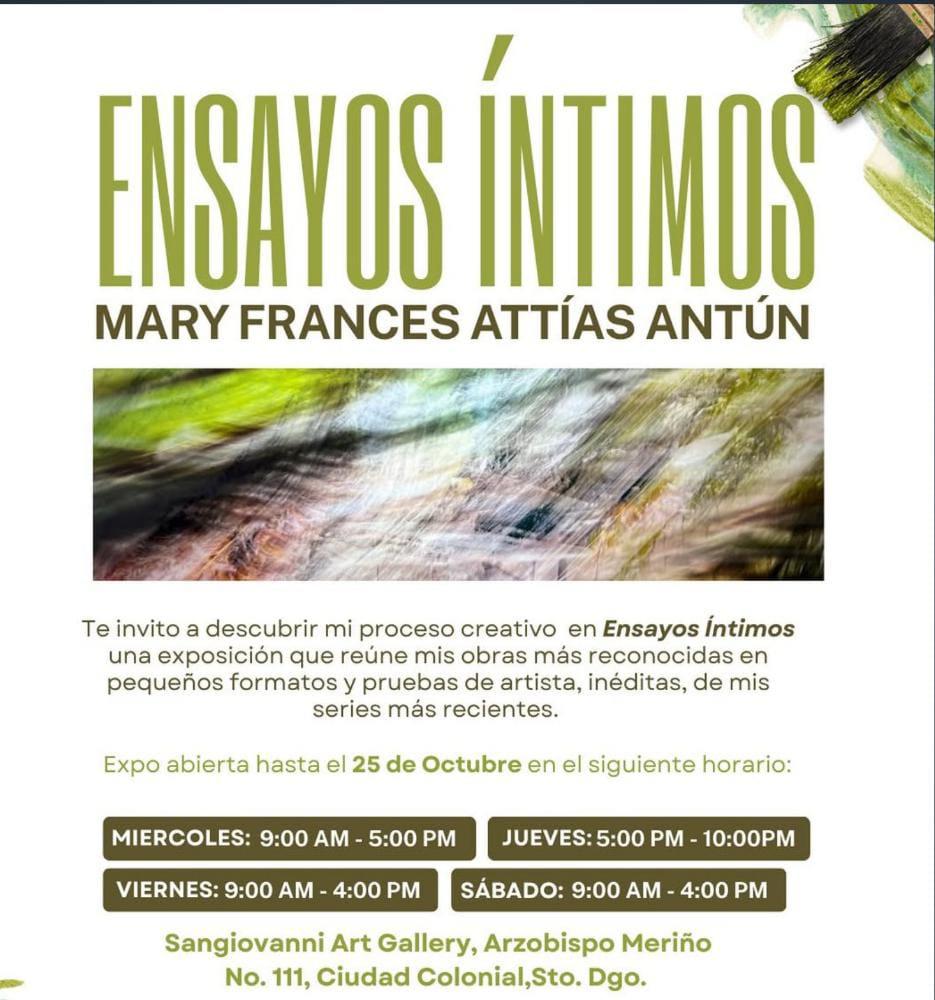 Mary Frances Attías presentó Ensayos Íntimos en SanGiovanni Art Gallery